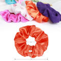UNIQ bulk buy scrunchies  with hair ribbon elastic headband solid color chiffon  solid velvet Solid sati